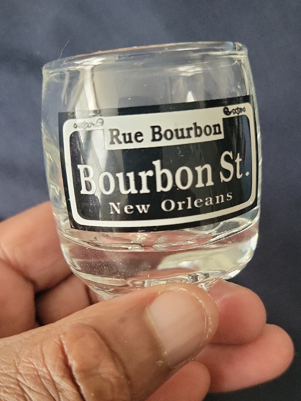 Bourbon St. New Orleans Rue Bourbon Shot Glass - Black & White
